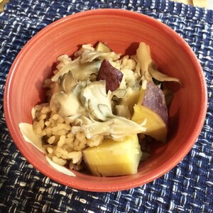 さつま芋と舞茸の炊き込みご飯